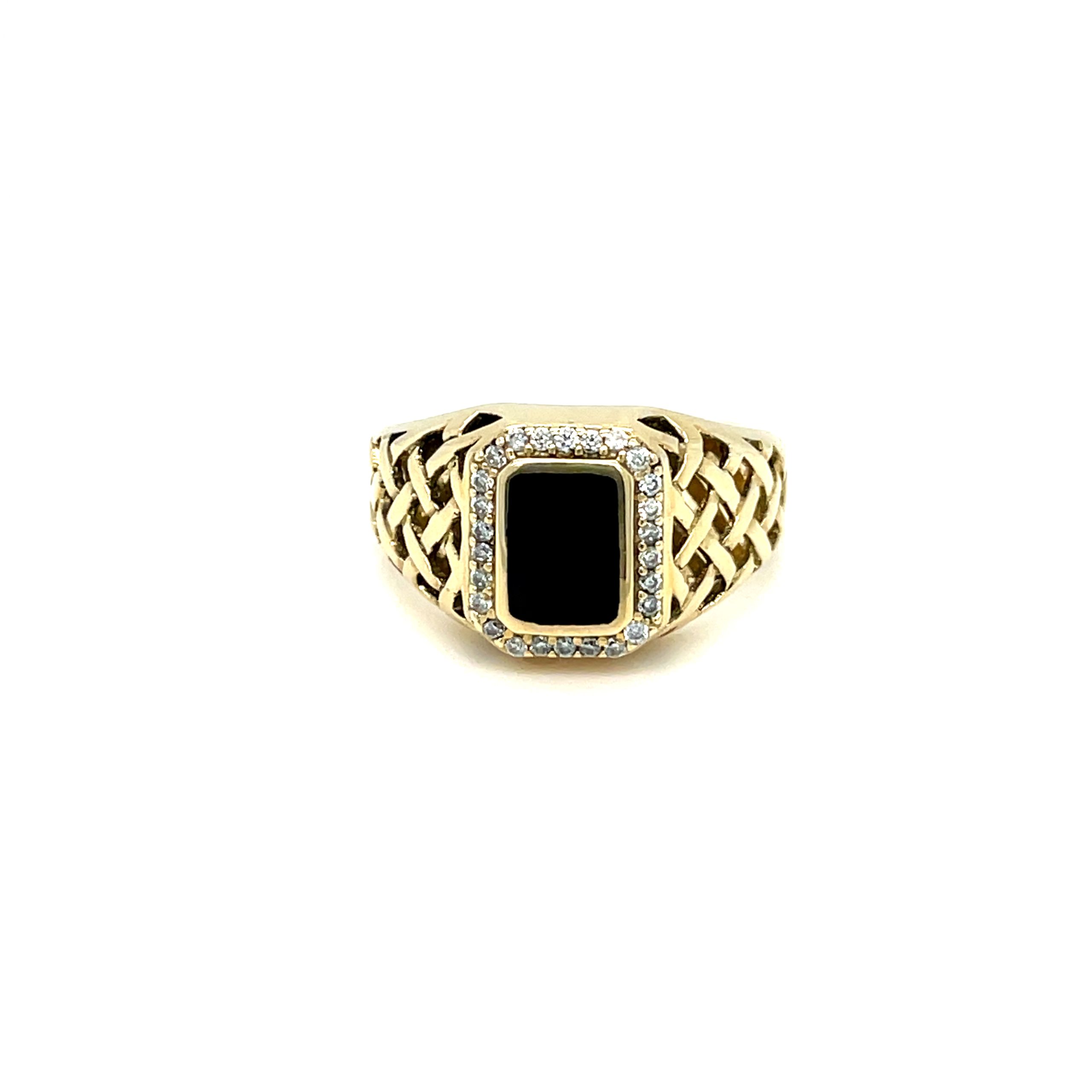 Men's Diamond Gold Ring