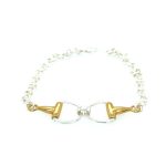 Gold Snaffle Bit Bracelet