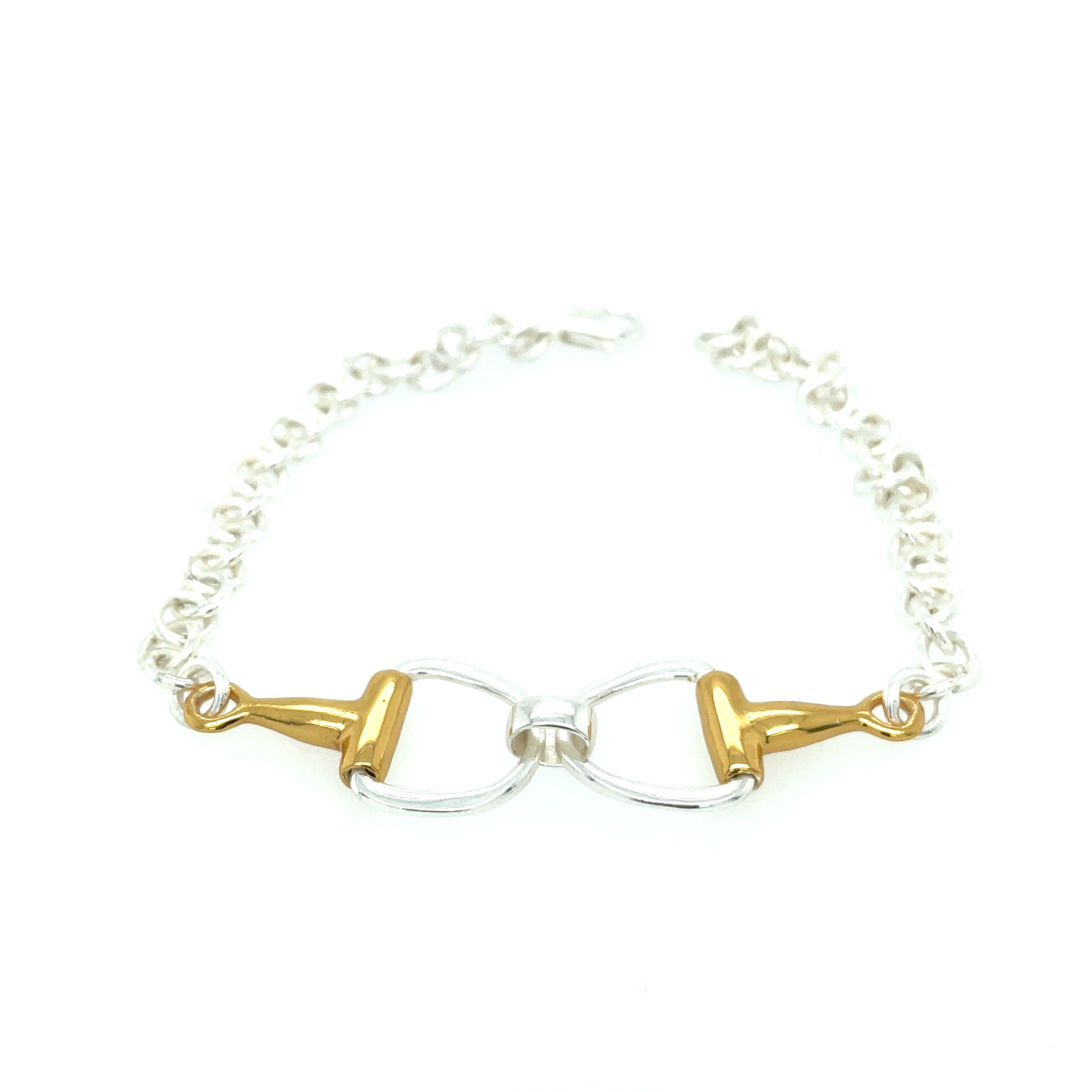 Gold Snaffle Bit Bracelet