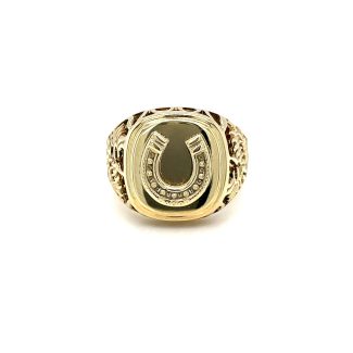 Men's Gold Horseshoe Ring
