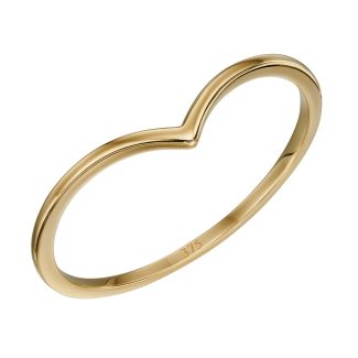 Gold V-Shape Ring