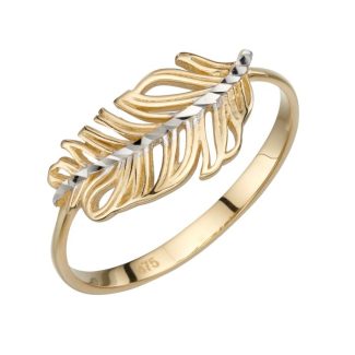 Gold Feather Ring