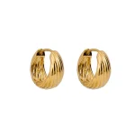 Gold Rope Hoop Earrings