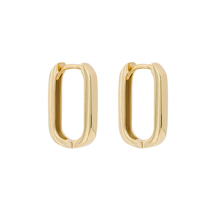 Gold U Shape Earrings