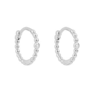 Silver Beaded Earrings