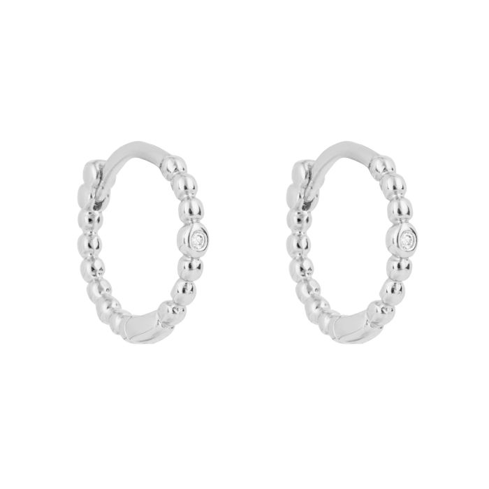 Silver Beaded Earrings