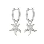 Silver Starfish Earrings