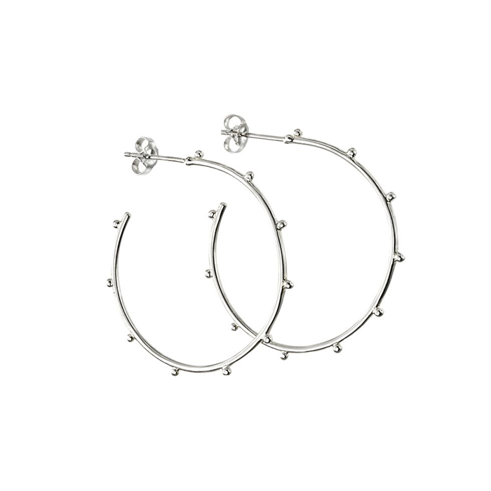 miggy-mac-silver-studded-hoop-earrings Silver Studded Hoop Earrings