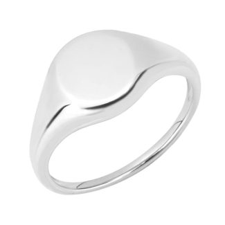 Women's White Gold Signet Ring