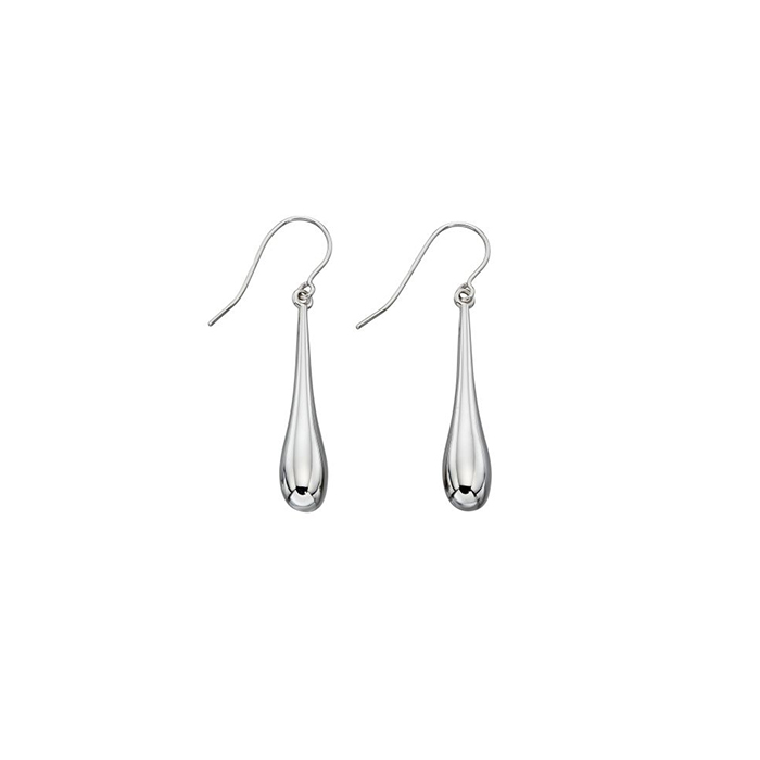 White Gold Drop Earrings