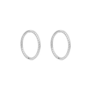 White Gold Rope Earrings