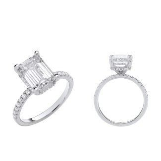 3 Carat Emerald Cut Diamond Ring