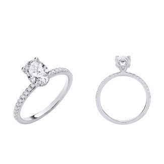 Oval Diamond Engagement Ring