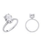 3 Carat Oval Lab Diamond Ring