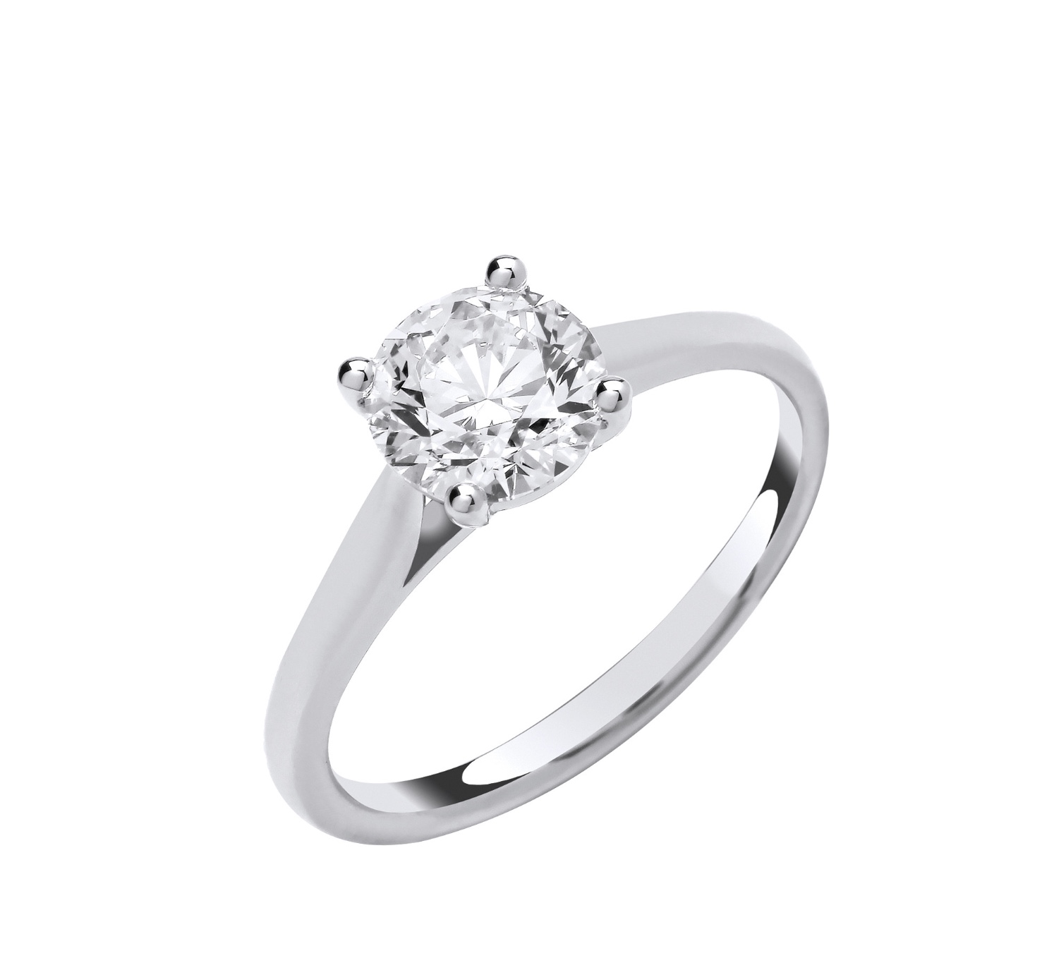 2 Carat Lab Diamond Solitaire Ring