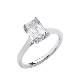 Emerald Cut Lab Diamond Ring