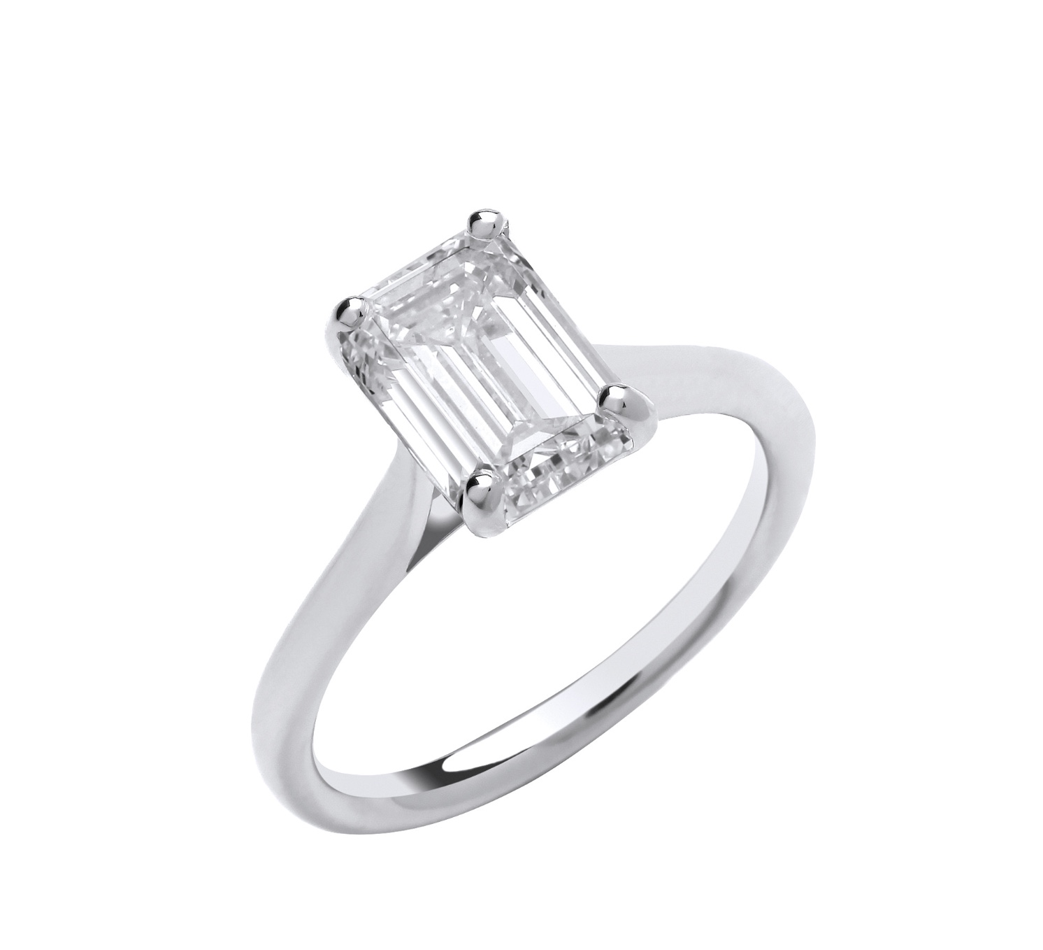 Emerald Cut Lab Diamond Ring