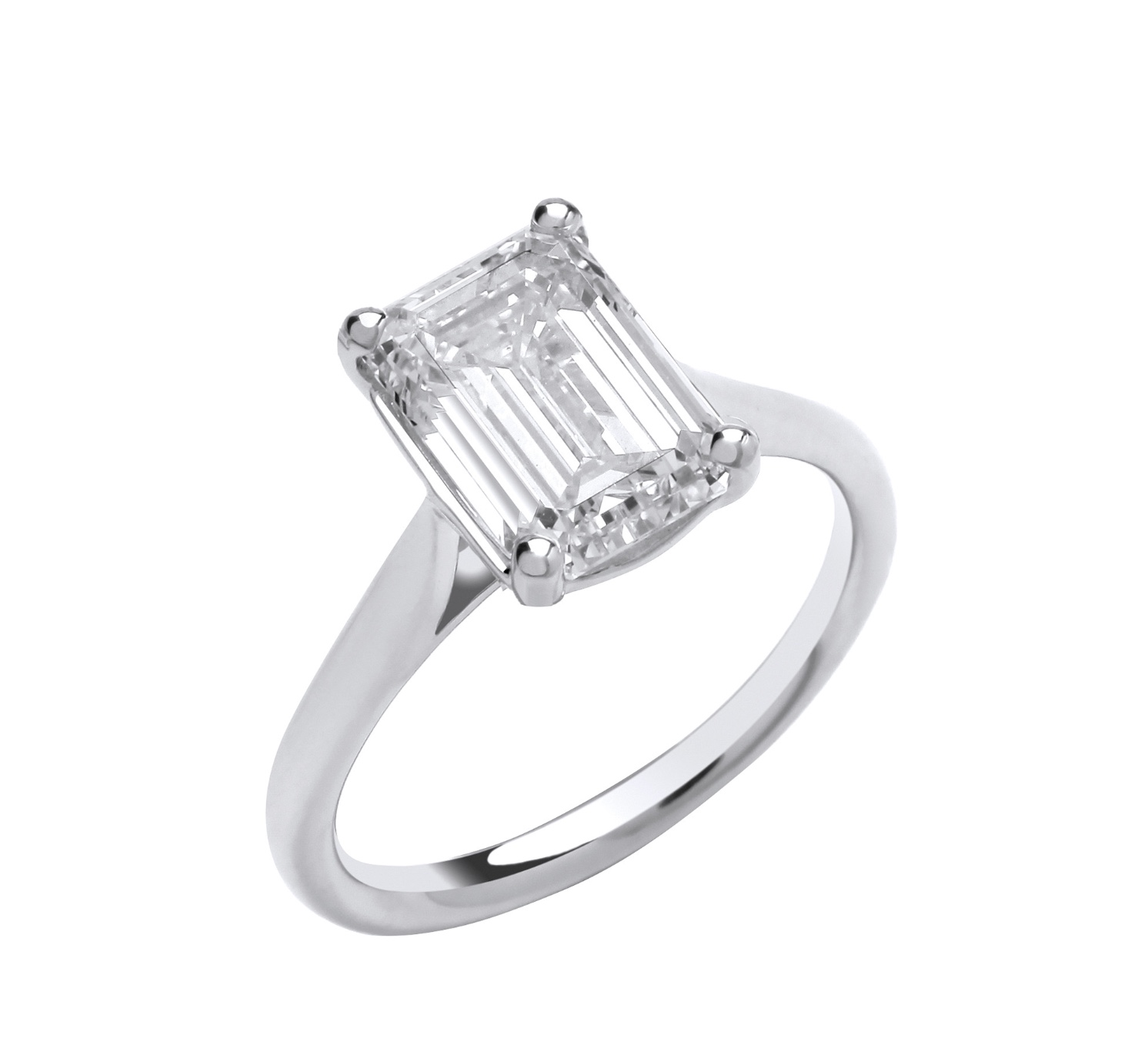 3 Carat Lab Grown Emerald Cut Diamond