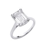 5 Carat Lab Grown Emerald Cut Diamond Ring