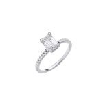Emerald Cut Lab Diamond Engagement Ring
