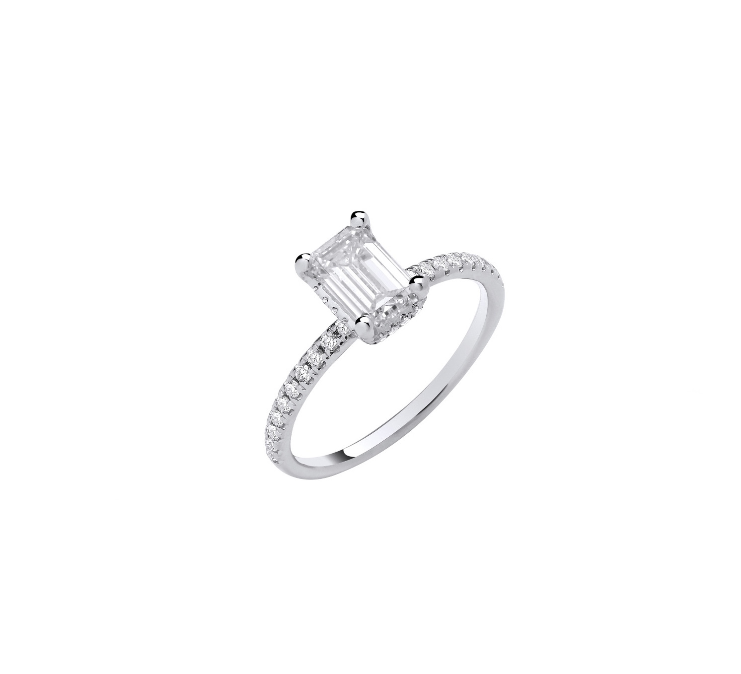 emerald-cut-lab-diamond-engagement-ring Emerald Cut Lab Diamond Engagement Ring