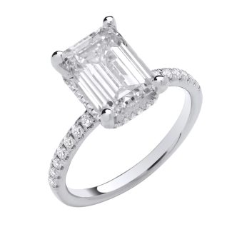 3 Carat Emerald Cut Diamond Ring