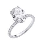 3 Carat Oval Lab Diamond Ring