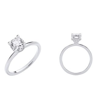 1 Carat Oval Lab Diamond Ring