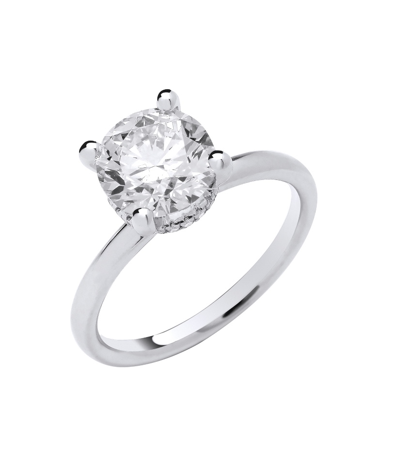 2 Carat Round Lab Diamond Ring