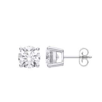 4 Carat Lab Grown Diamond Earrings