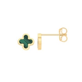 Small Green Clover Earrings