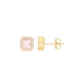 Pink Clover Earrings UK