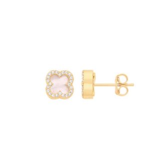 Pink Clover Earrings