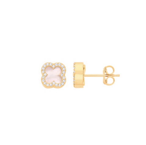 Pink Clover Earrings