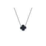 Black Onyx Clover Necklace