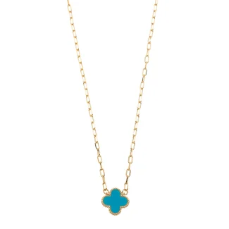 Blue Clover Necklace UK
