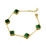Bracelet With 4 Leaf Clover