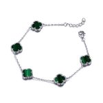 Bracelet With Four Leaf Clover