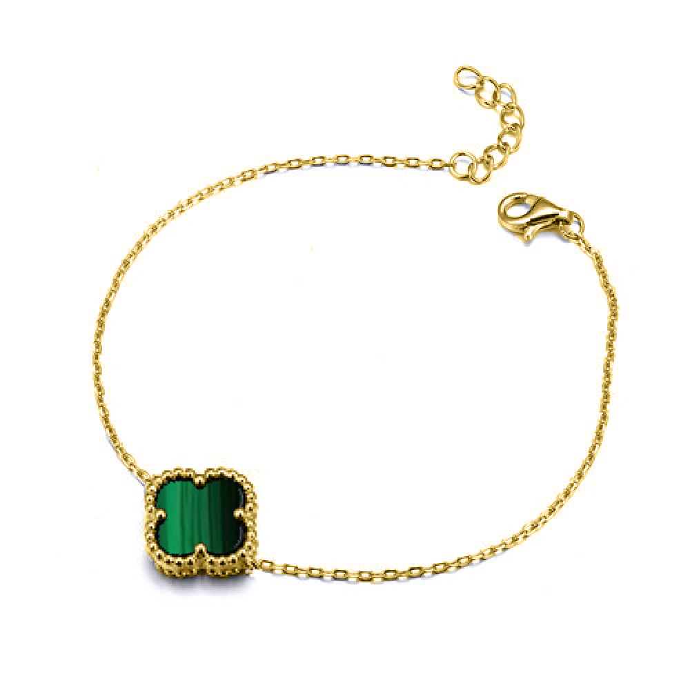 gold green clover bracelet uk Gold Green Clover Bracelet UK