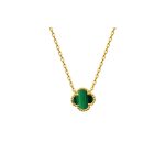 Green And Gold Clover Necklace