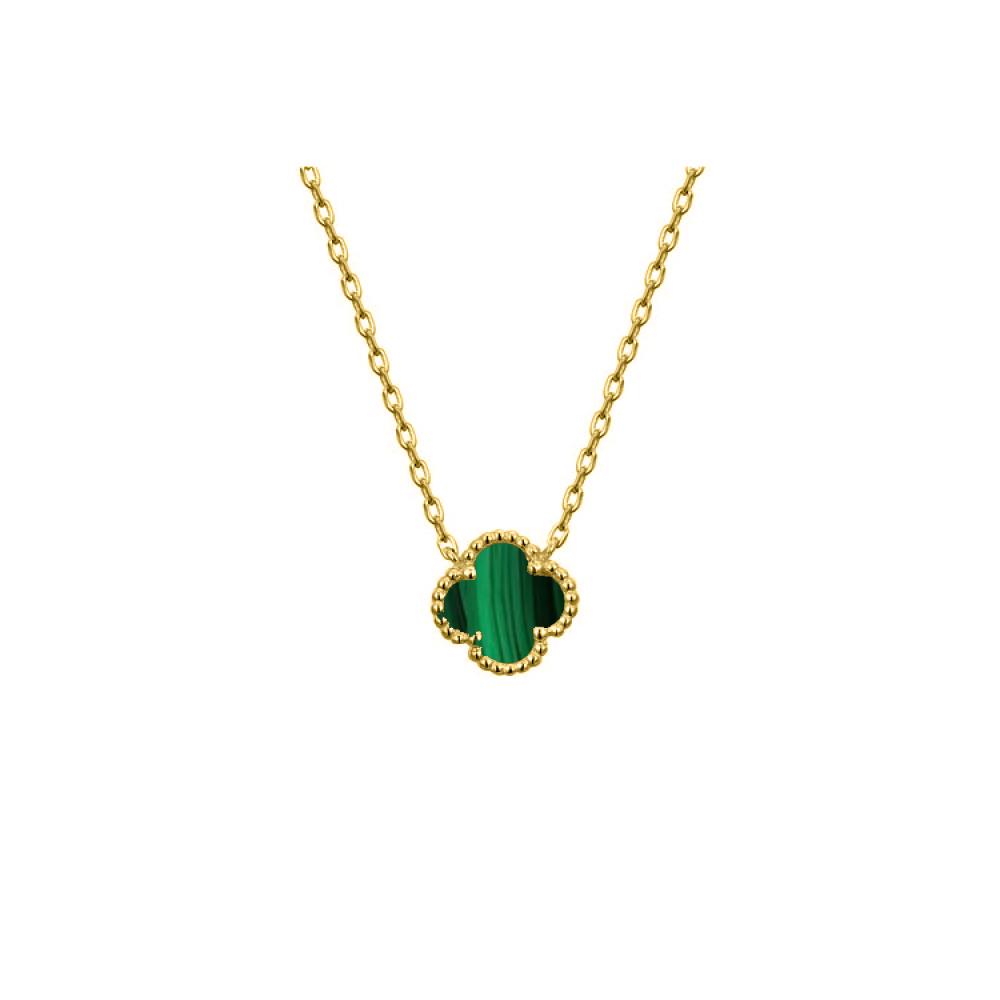 green and gold clover necklace Green And Gold Clover Necklace