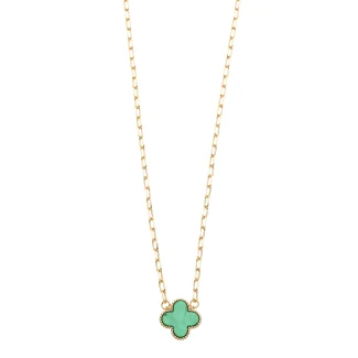 Green Clover Necklace UK