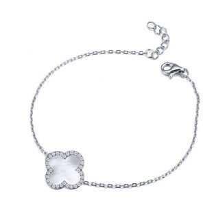 Mother Of Pearl Clover Bracelet UK
