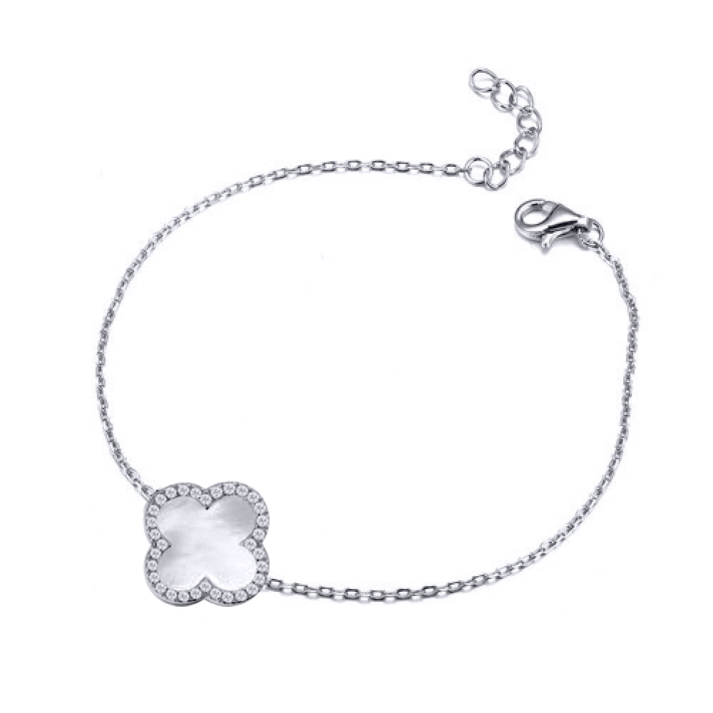 Mother Of Pearl Clover Bracelet UK