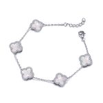 Mother Of Pearl Four Leaf Clover Bracelet