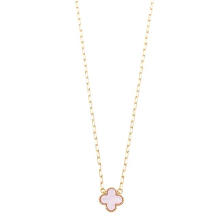 Pink Clover Necklace UK