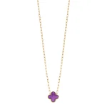 Purple Clover Necklace UK