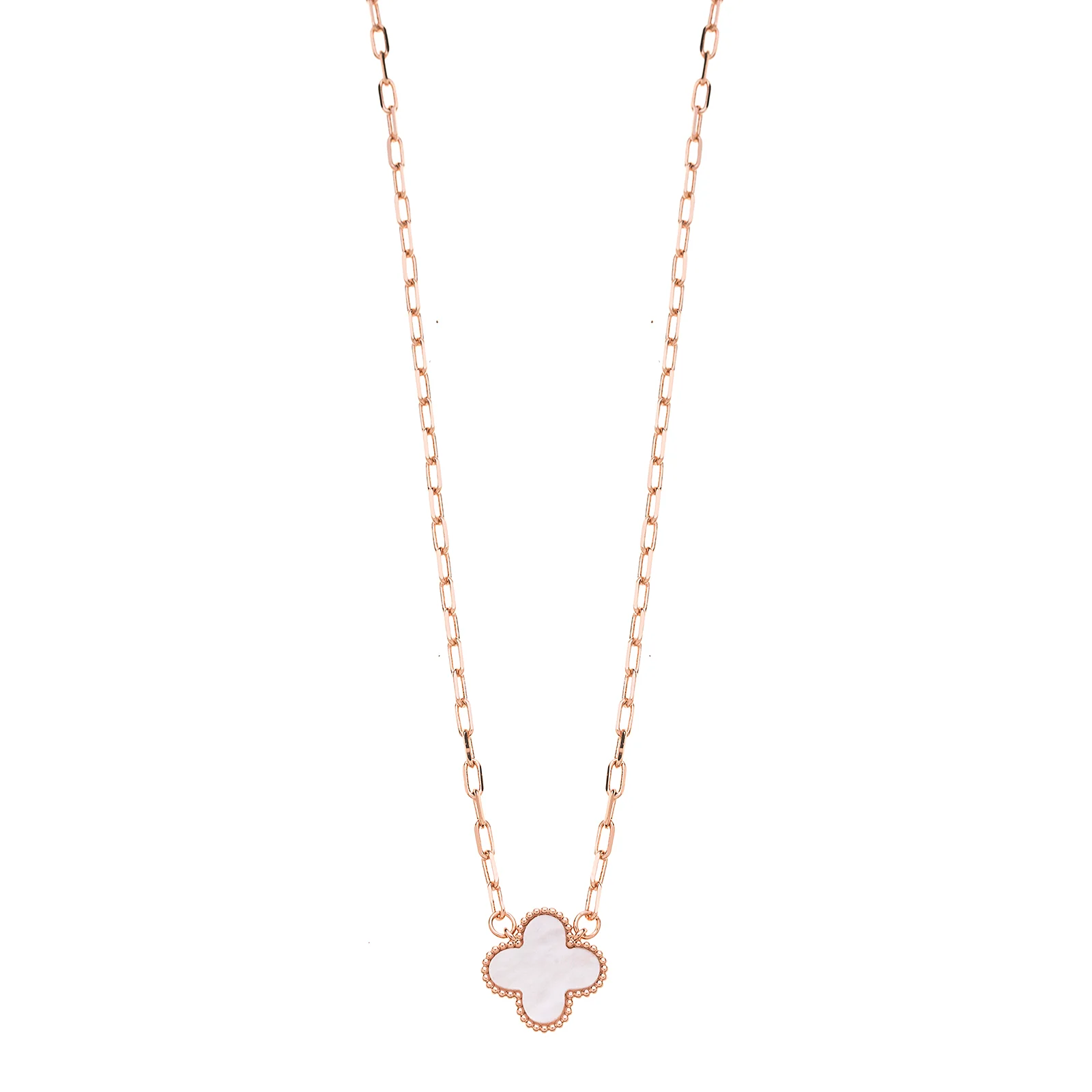 Rose Gold Clover Necklace UK