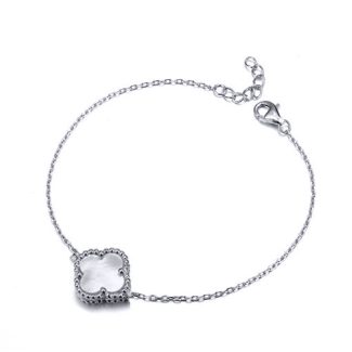 Silver Clover Bracelet UK