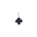 Onyx Clover Pendant